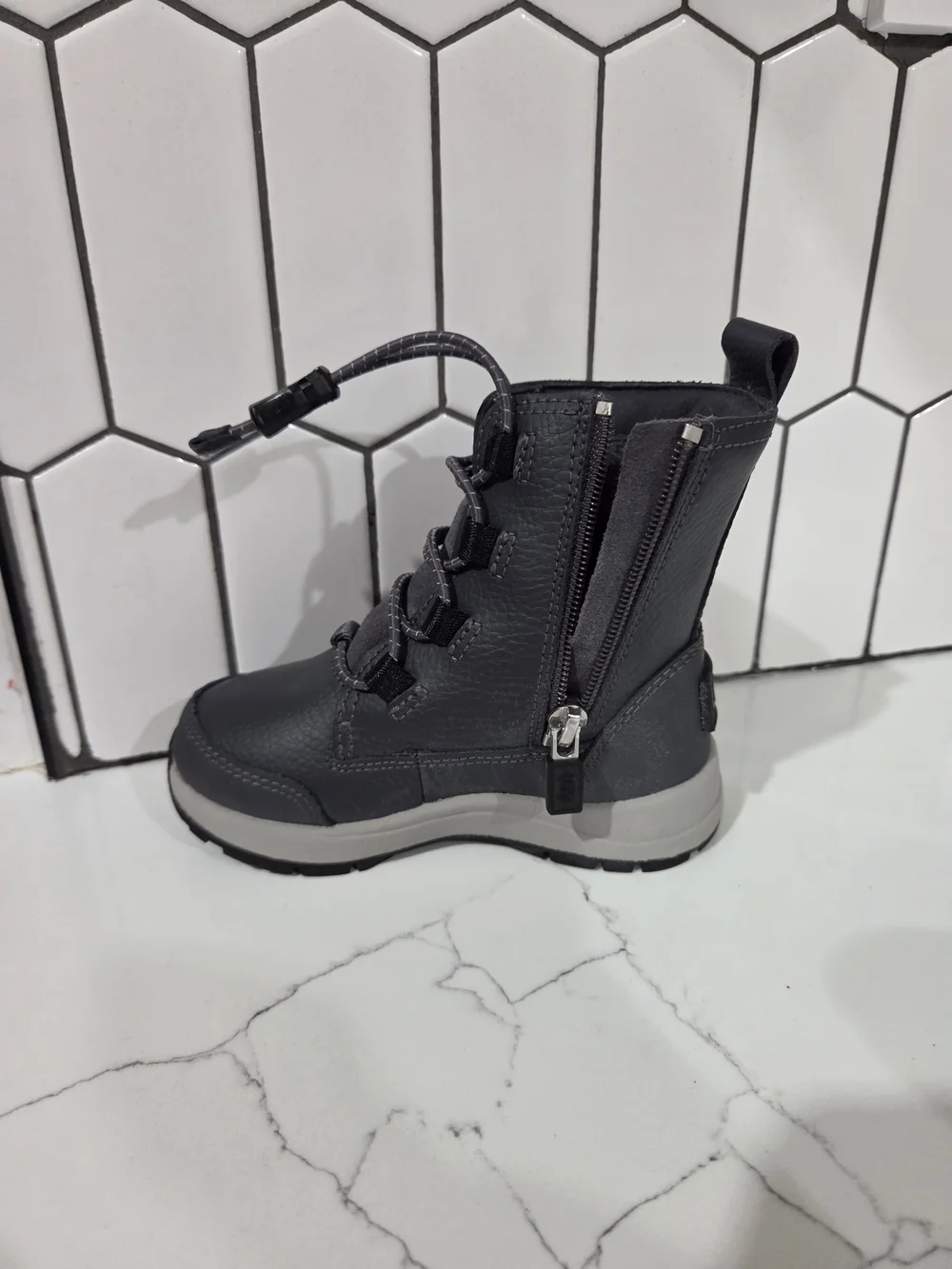 Ugg Boys Gray Winter Boots - Lightweight & Waterproof